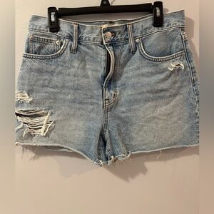 Madewell Light Blue Distressed Denim Jean Shorts Sz 30